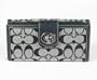 Coach Signature Turnlock Checkbook Wallet F43613
