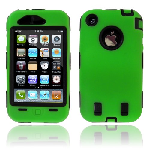 Body Armor for iPhone 3G / 3GS - Green & Black