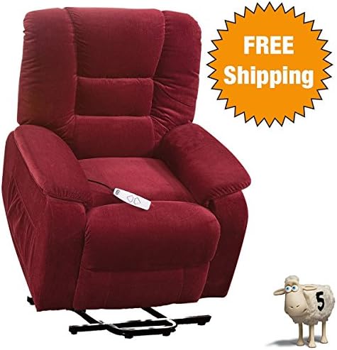 Serta® Perfect Lift Chair Wall Hugger Recliner-Plush Comfort Recliner w/ Gel-Infused Foam-Hand Control w/ 2 Large LED Buttons &amp; USB Charging Port for Phones/Tablets-Lifetime Warranty(Cordovan 320)