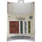 Sizzix Texture Fades Embossing Folders 4PK - Christmas Background & Borders Set