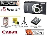 Canon PowerShot SD3500 IS Digital ELPH Camera (Black) 12.1MP With Exclusive Digital Elph Complimentary Accessory Kit Includes Extended Life Battery Pack, Lens Cleaning Kit, Flexible Mini tripod, LCD Screen Protectors + More