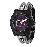 Android Men's AD530BKPU Hydraumatic GMT IP Purple Dial Cuff Watch