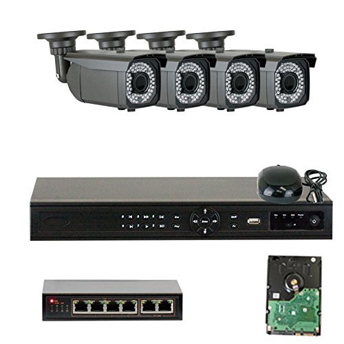 GW Security 4 Channel 1080P NVR Network IP Security Camera System 4 x
