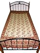 Ethnic Cotton Bedspread Khaki Red Elephant Print Indian Bedding Twin Throw