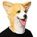 CreepyParty Halloween Costume Party Latex Welsh Corgi Dog Mask