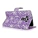 Cellularvilla Wallet Case For LG G Flex 2 H950 H955 LS996 Pu Leather Wallet Card Flip Open Pocket Case Cover Pouch (Purple Glitter)