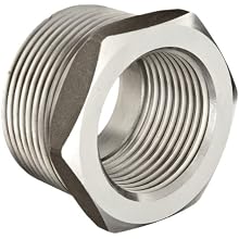 Stainless Steel 316 Pipe Fitting, Hex Head Bushing, Class 1000, NPT Male X NPT Female