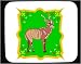 Decorated Mouse Pad with animal, horns, t., tapestries, kudu, strepsiceros, antelope