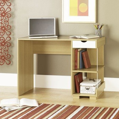 Rice Finish Laptop Desk Rice Finish/White Oak Accent