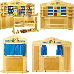 Legler Kinder Holz Kaufladen Kasperletheater Kombi