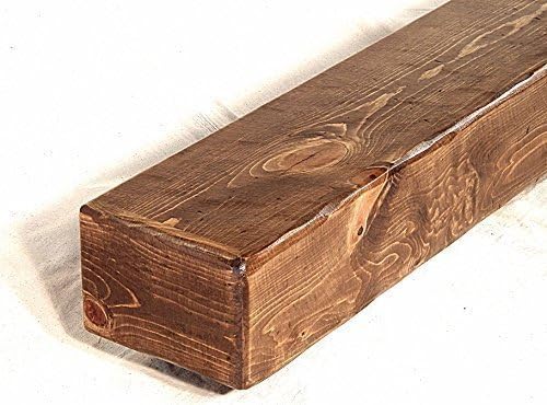 Fireplace Mantel Mantle Floating Shelf Rustic Custom Made Knotty Pine Beam Made to Your Size 26 Color Selection