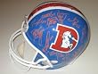 2012 Denver Broncos Team Autographed Throwback Riddell Full Size Football Helmet with 40 Signatures Total, Proof Photos