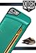 Smartish iPhone 5/5s/SE (2016) Wallet Case - Q Card Case for iPhone 5/5s/SE (2016) [Protective Slim Cover] [Silk] - Green Fabric