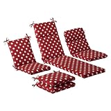 Outdoor Red/White Polka Dot Patio Cushion & Pillow Collection