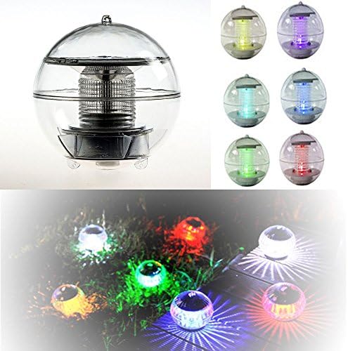 LED Solar Floating Light Multi Color Change Waterproof Pool Tree Hang Ball Lamp