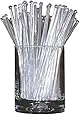 Royer 6 Inch Plastic Round Top Swizzle Sticks, Set of 48, Crystal - Made In USA
