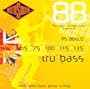 Rotosound RS885LD Black Nylon Flatwound 5 String Bass Guitar Strings (65-135)