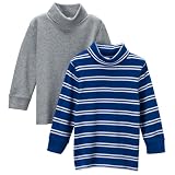 CI TB 2pk Tneck Glcr Blue/ Sld Grey