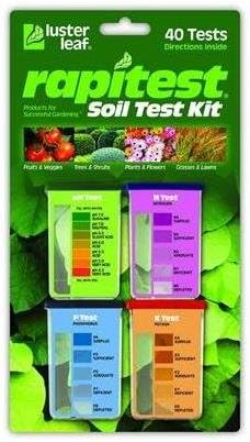 Peerless Industries Luster Leaf 1601 Rapitest Soil Test Kit 40 Test 4 Individual