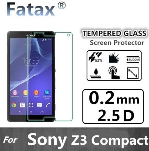 Fatax 2.5d Round Edge Ultra-thin Anti-scratch Shatterproof Oil Resistant 9h Hardness Slim Nano Tempered Glass Screen Protector for Sony Xperia Z3 Compact with Perfect Anti-scratch/shatterproof/fingerprint & Water & Oil Resistant (Sony Xperia Z3 Compact)