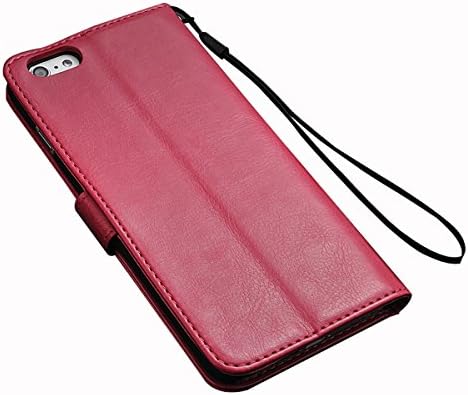 iPhone 6 Case, Megafeis® iPhone 6 (4.7) Foldable Wallet Purse Style PU Leather Stereotypes Protective Soft Case With Insert Card Inner Shell With Stand SOFT-Interior Scratch Protection Metallic Finished Base with Dual Layer Protection Trendy Strong Flexibility Case for iPhone 6 (4.7)/Super Lightweight /Scratch Protection /Perfect Fit/ ECO-Friendly Packaging (SH009)- Multi Color Choice (Rose Red)