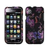 Rubberized Black Purple Vine Flower Snap on Design Case Hard Case Skin Cove ....