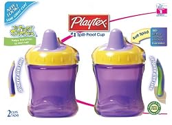 Playtex 2 Pack The First Sipster Spill-Proof Cup, 7 Ounce, Colors Vary