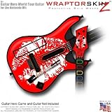 Big Kiss White on Red Skin fits Band Hero, Guitar Hero 5 & World Tour Guita ....