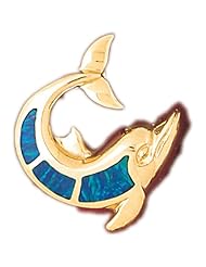CleverEves 14K White Gold Created Opal Pendant 10.6 - Gram(s)