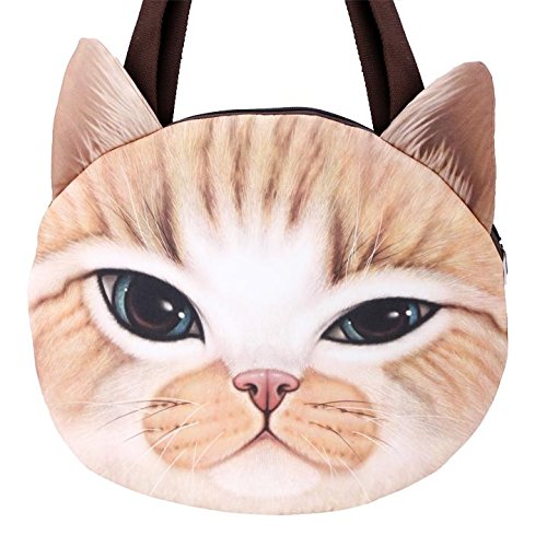 Finejo Fashion Stylish Lady Women Animal Cat Head Bag Shoulder Bag