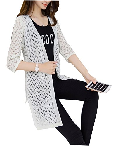 【PALERO・パレロ】 選べる4色 カーディガン ロング ロング丈 ニット レディース レディーズ セーター トップス エレガンス 春 夏 秋 透かし編み