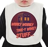 Wibbly wobbly time-y wimey ネクタイを有する有機ビブ Medium