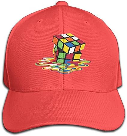 YAHQI Melting Rubik's Cube Custom Cap Red