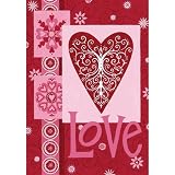 Valentine Holiday Love Pink Red Heart Standard Flag