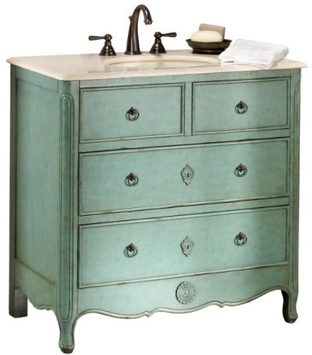 Keys Vanity 35Hx36W ANTIQUE BLUE
