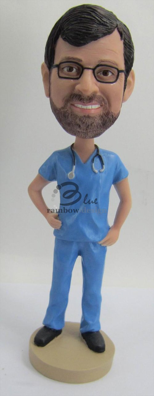 Amazon.com - Custom Bobblehead Male medical Assistant in Scrubs -