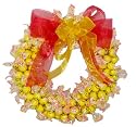 Be Happy! Smiley Bubble Gum Candy Wreath