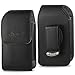 Vertical Leather Case with Magnetic closure with belt clip for Consumer Cellular Doro Phone Easy 626.