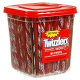 Twizzlers Red Licorice Strawberry Twists, 180 ct Tub