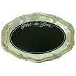Plat du jour- Dish of the Day Oval Tray with Blackboard Center