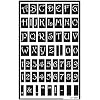 Over 'N Over Reusable Glass Etching Stencils 5" x 8" 1/Pkg-Large Alphabet