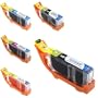 eForCity 5-PACK INK PGI-220/CLI-221 Compatible with CANON Pixma Printer