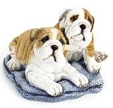 Country Artists Bulldog Puppy Pair Figurine
