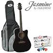 Jasmine by Takamine ES31C Acoustic Electric Guitar with Planet Waves 16 Pick Sampler & TKL Gig Bag