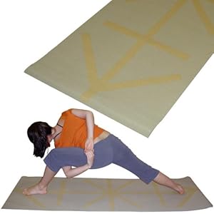 YogaDirect Deluxe Alignment Mat, Beige