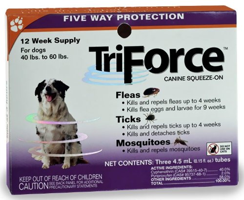 3 MONTH TriForce Orange for DOGS 40-60 lbs