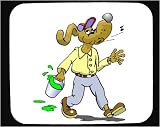 Mouse Pad with carrying, walking, paint, whistling, animal, dog