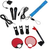 GTMax Dual Wired Microphone set + 3 in 1 Sports Kit for Sony Playstation PS ....