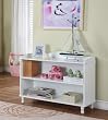 Kings Brand R1015 Wood 2-Tier Bookcase, White Finish
