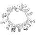 ANDI ROSE Fashion Jewelry 925 Sterling Silver Plated Pendants Rhinestones Women Bangles Bracelets